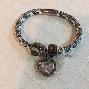 Brighton black and white Woodstock Bracelet